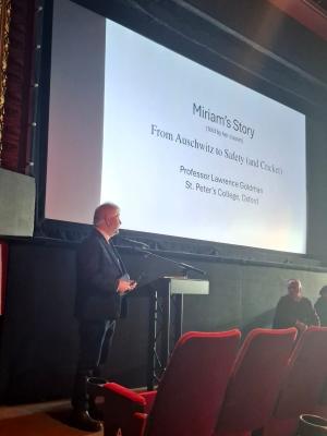 Prof Lawrence Goldman delivering his talk at East Coast Cinema