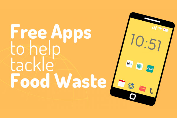 A graphic that reads "Free apps to help tackle food waste"